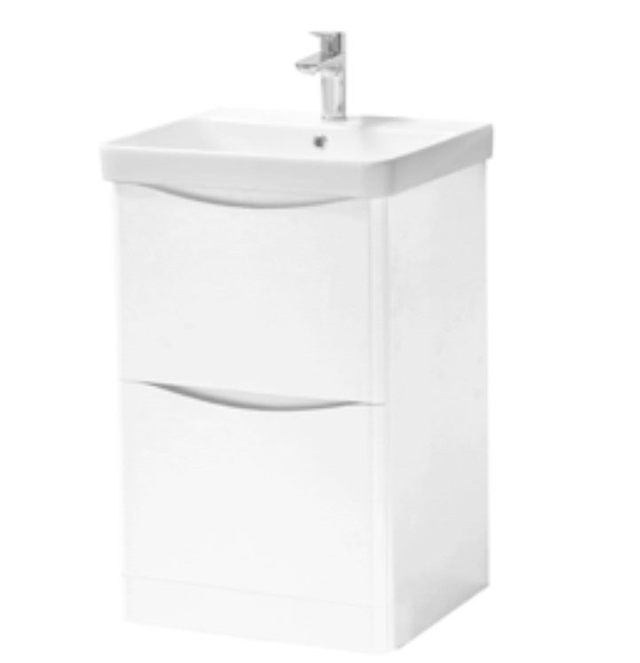 Kartell Arc 500 x 460mm Floor Standing 2 Drawer Unit with Basin