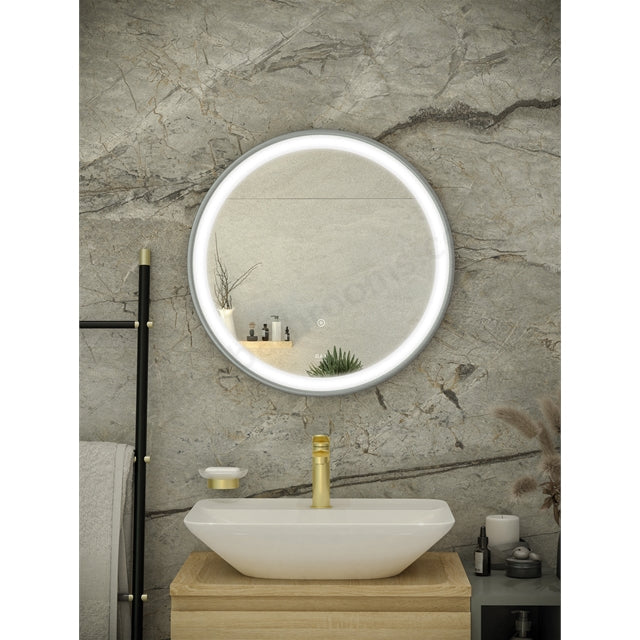 RAK-Picture Round Illuminated Mirror With Demister and Touch Sensor