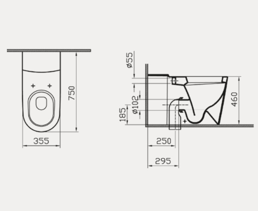 Vitra Matrix Back To Wall WC