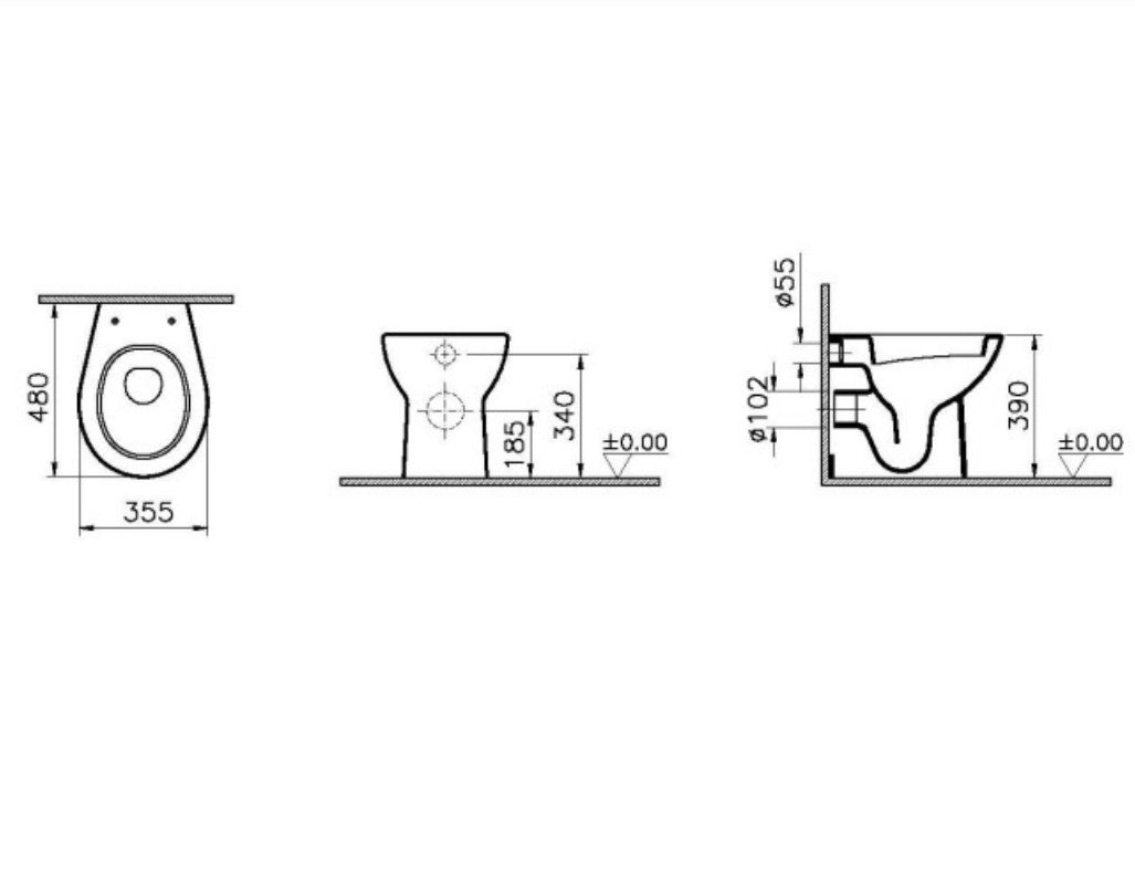 Vitra Layton Back To Wall WC