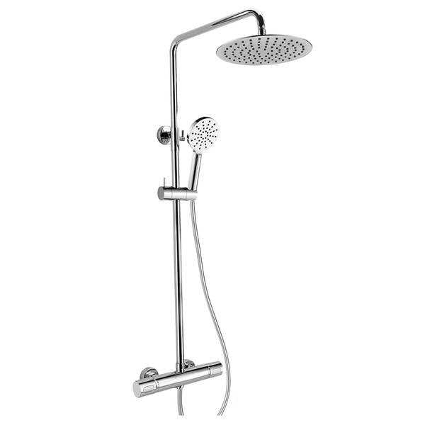 RAK-Compact Exposed Thermostatic Shower Column with Fixed Head and Shower Kit