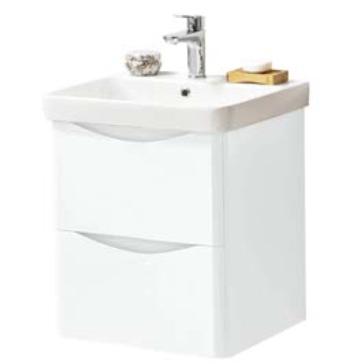 Kartell Arc 500 x 460mm Wall Mounted 2 Drawer Unit with Basin