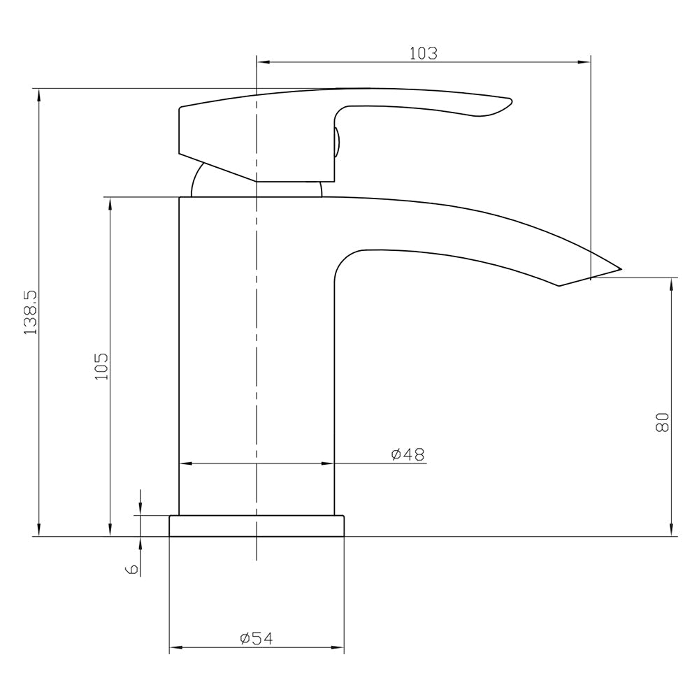 Scudo Belini Mono Deck Mounted Basin Tap w/ Waste