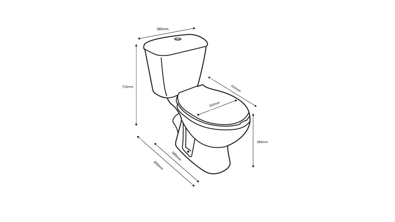 Scudo Pronto Toilet Set with cistern & seat- White