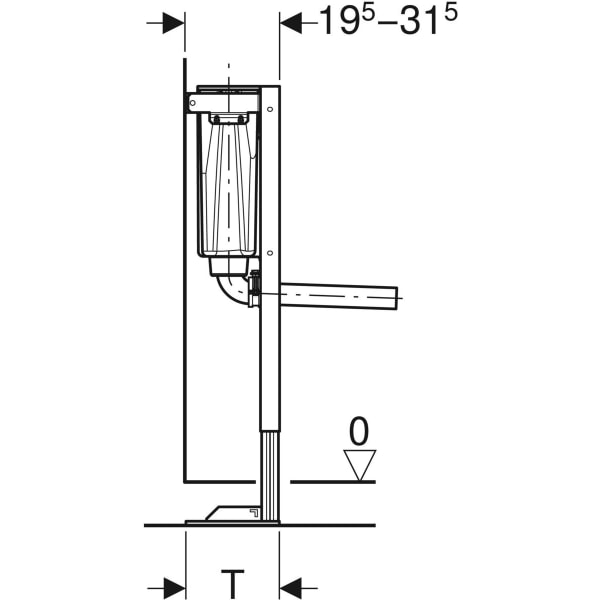 Geberit Duofix frame for wall-hung WC 79cm with low-height concealed cistern