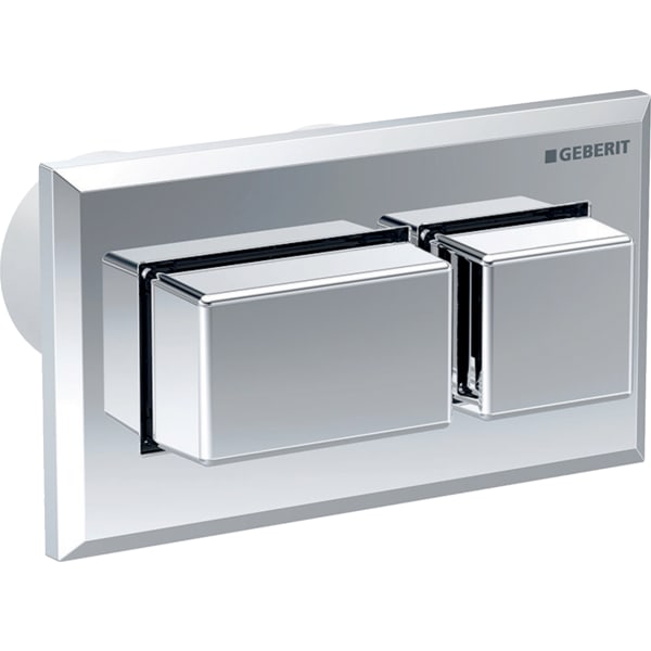 Geberit square remote flush actuation Sigma 8cm pneumatic for dual flush