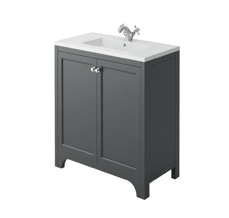 Harrogate Brunswick 600mm Vanity Unit and Worktop & Undermount Basin