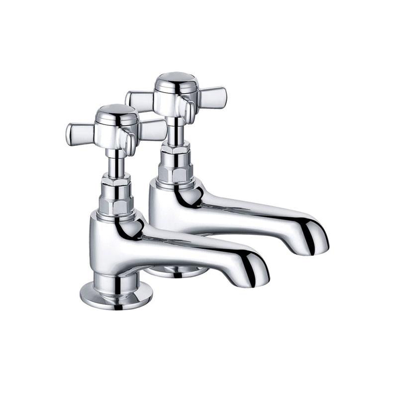 Kartell Klassique Basin Pillar Taps - Pair Chrome