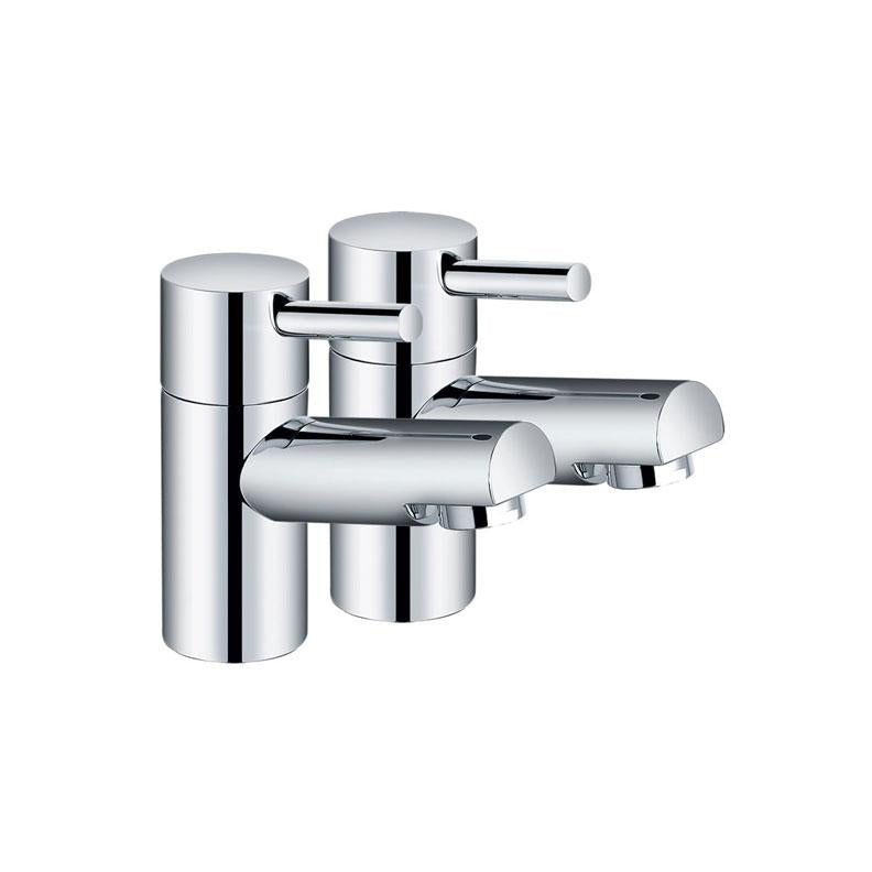 Kartell Plan Basin Pillar Taps - Pair Chrome