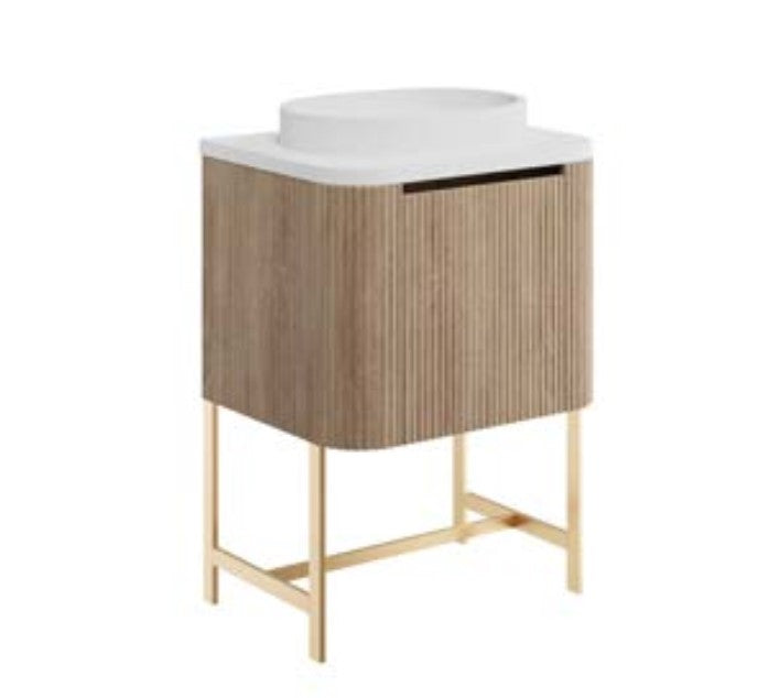 Scudo Linea Fluted Wall Vanity and Basin