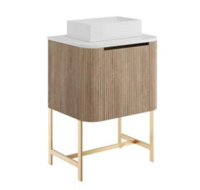 Scudo Linea Fluted Wall Vanity and Countertop