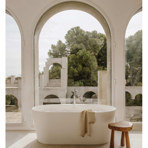 Roca Raina Stonex 1590mm Freestanding Double Ended Oval bath