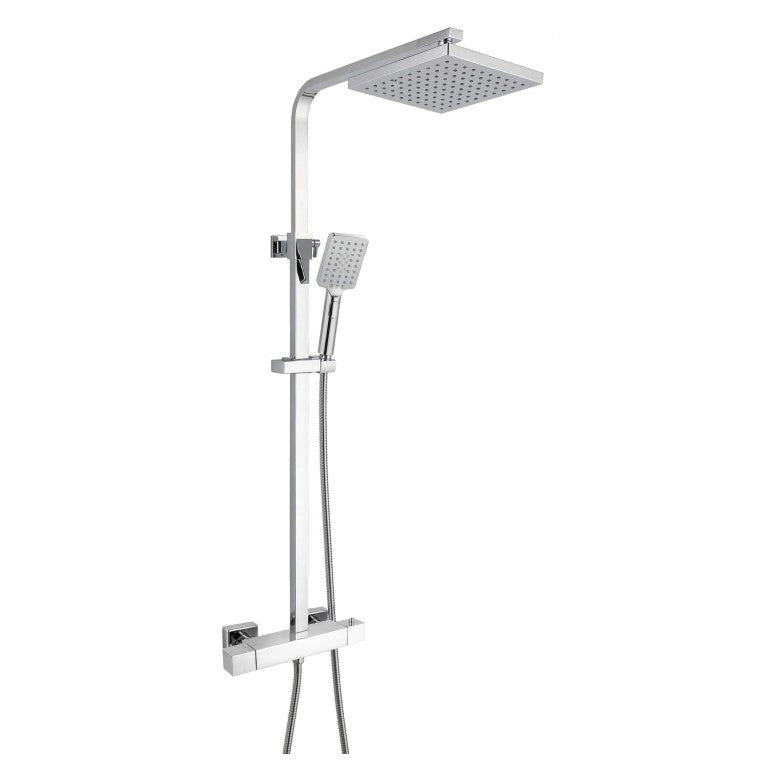 RAK Cool Touch Thermostatic Shower Column, Fixed Head and Shower Kit