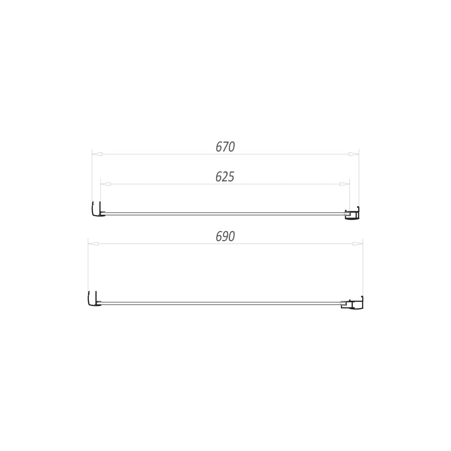 Scudo S6 Side Panel (1900mm) - Brushed Brass