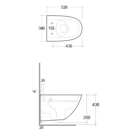 RAK-Sensation Wall Hung WC