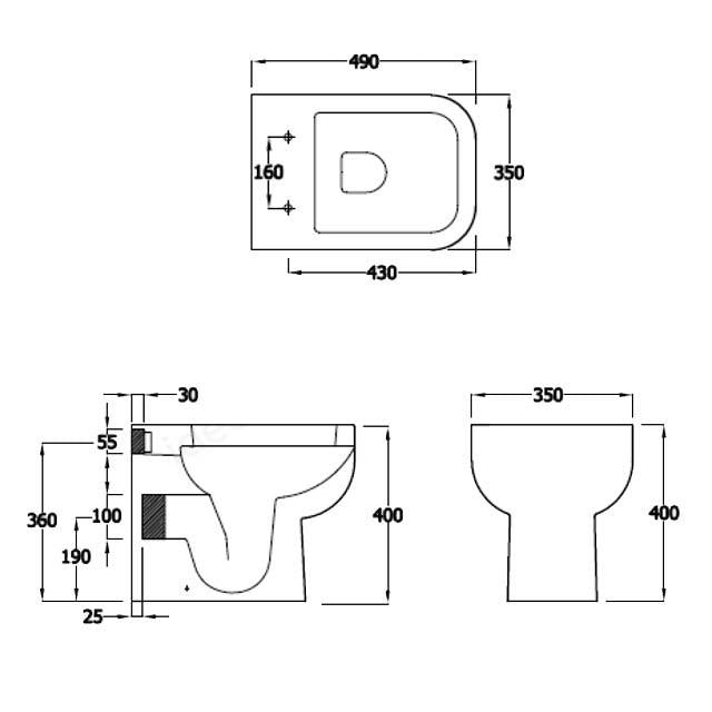 RAK-Series 600 Back to Wall WC
