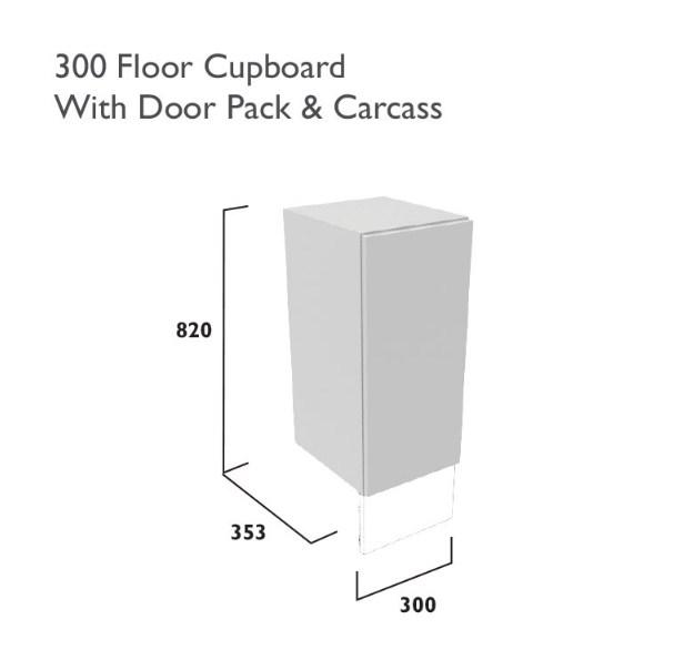 Tavistock Calm Fitted Floor Standing Cupboard w/ Door Pack, Carcass & Fascia