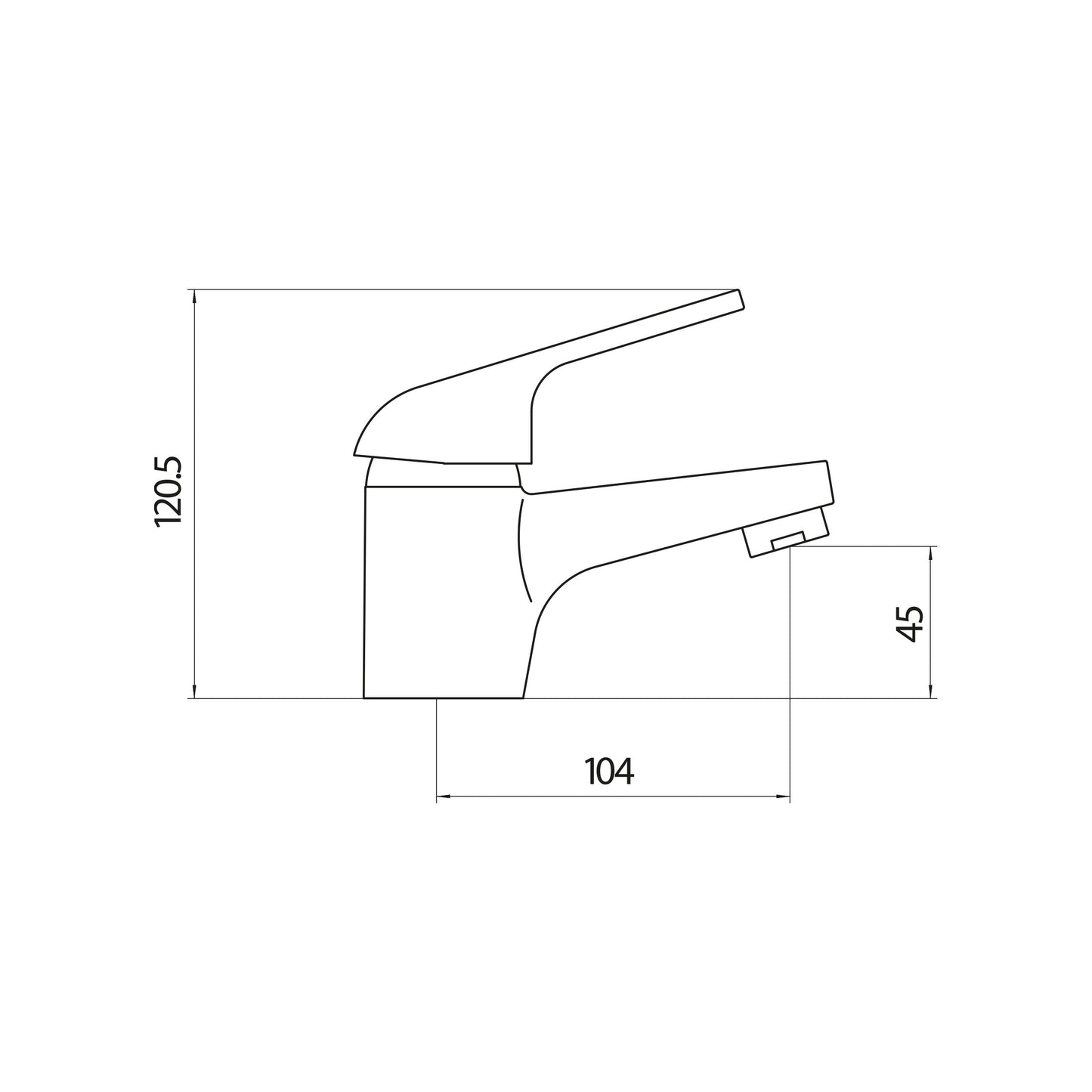 Scudo Mono Deck Mounted Basin Tap w/ Waste - Chrome