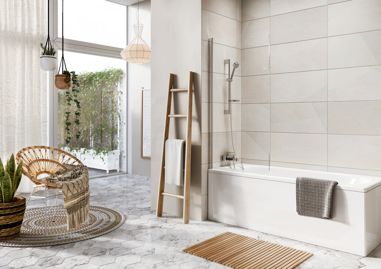 Scudo Thalia 8mm Single Panel Bath screen