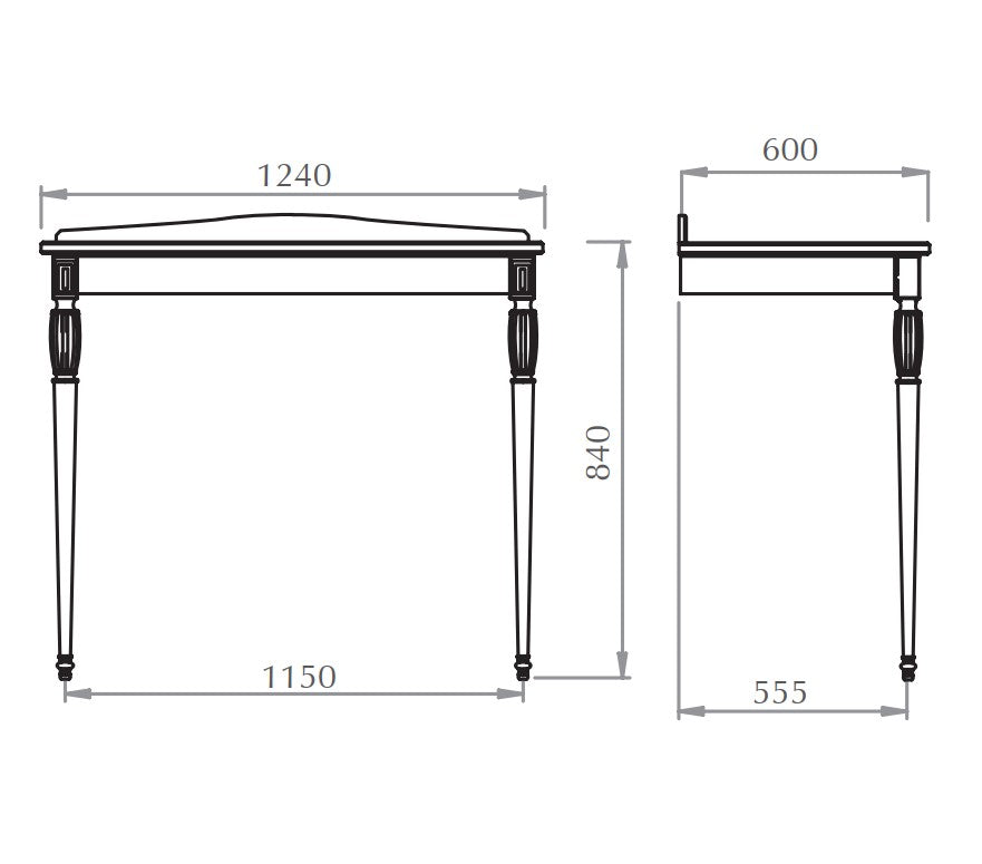 Imperial Radcliffe Troon Console and Under Counter Basin