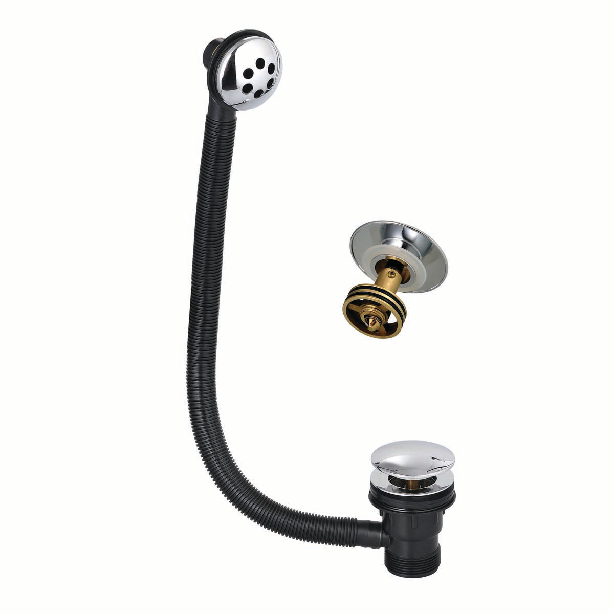 Scudo Square Sprung Bath Waste - Chrome