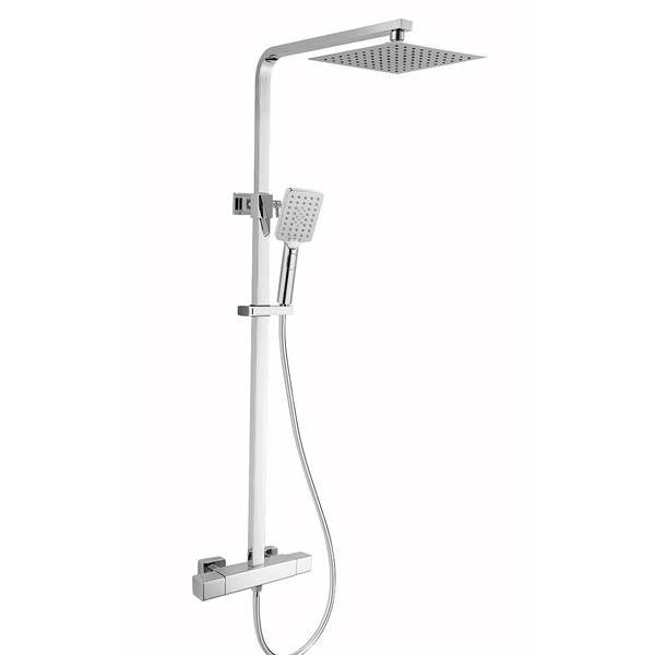RAK-Compact Exposed Thermostatic Shower Column with Fixed Head and Shower Kit