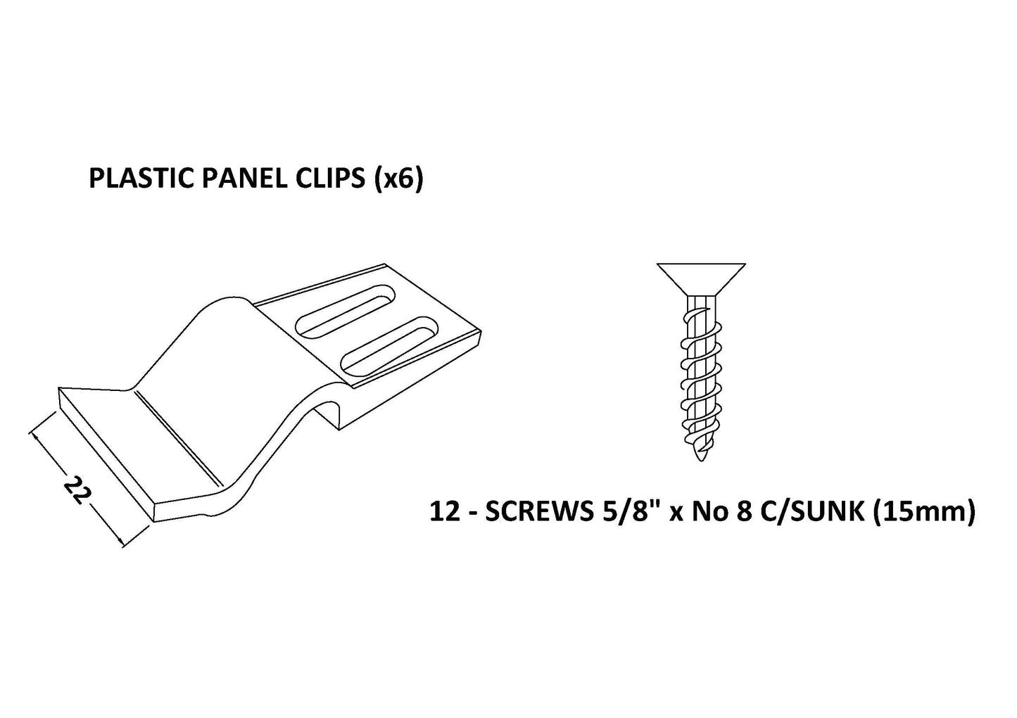 Nuie Bath Panel Clips