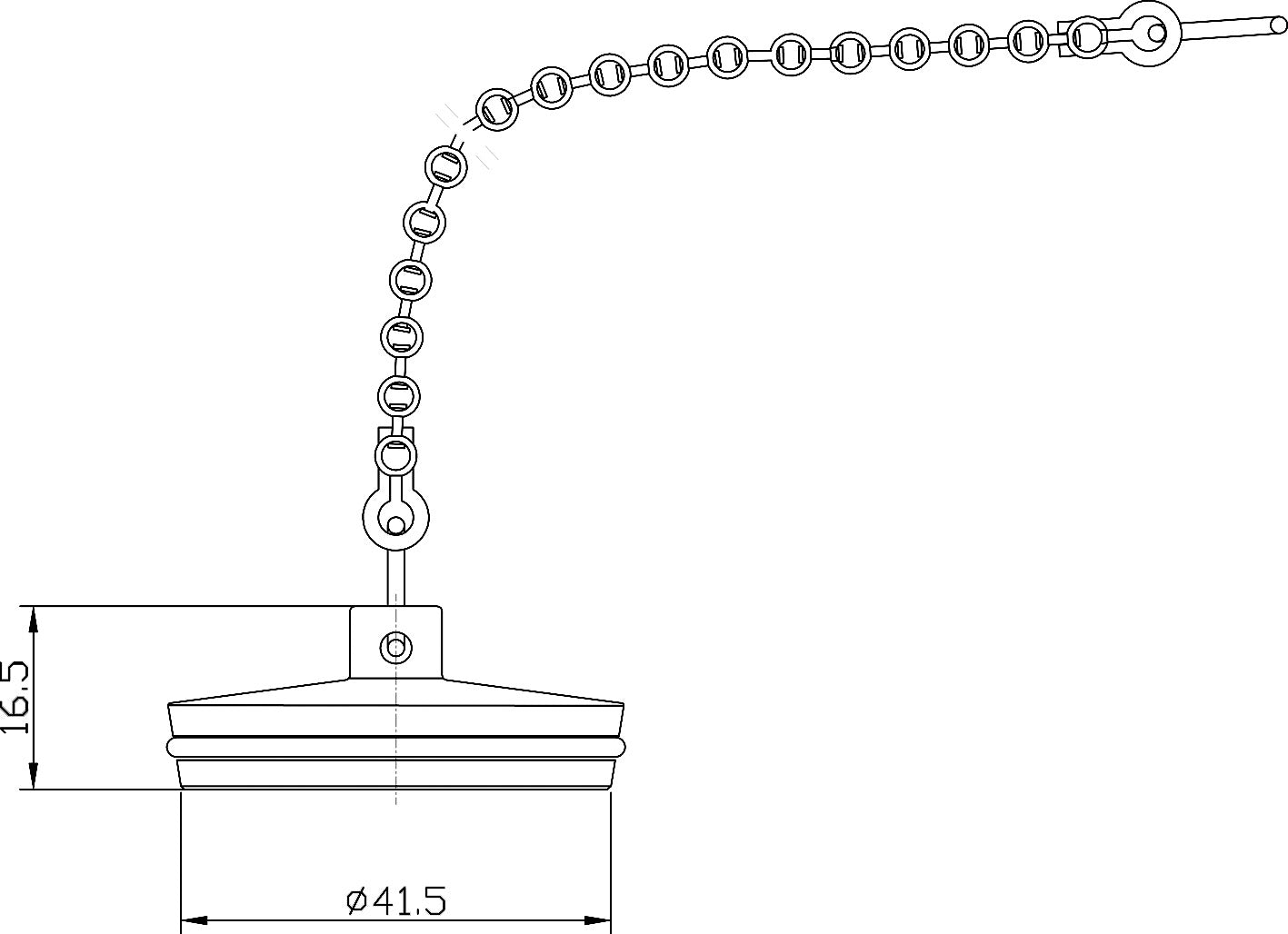 Hudson Reed Bath Plug And Chain