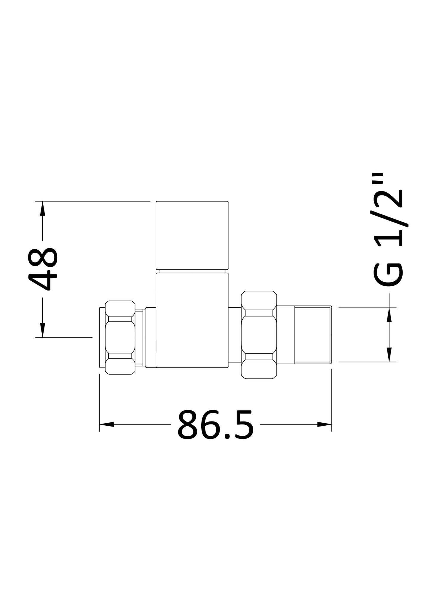 Hudson Reed Pure Square Radiator Valves Pack (pairs)
