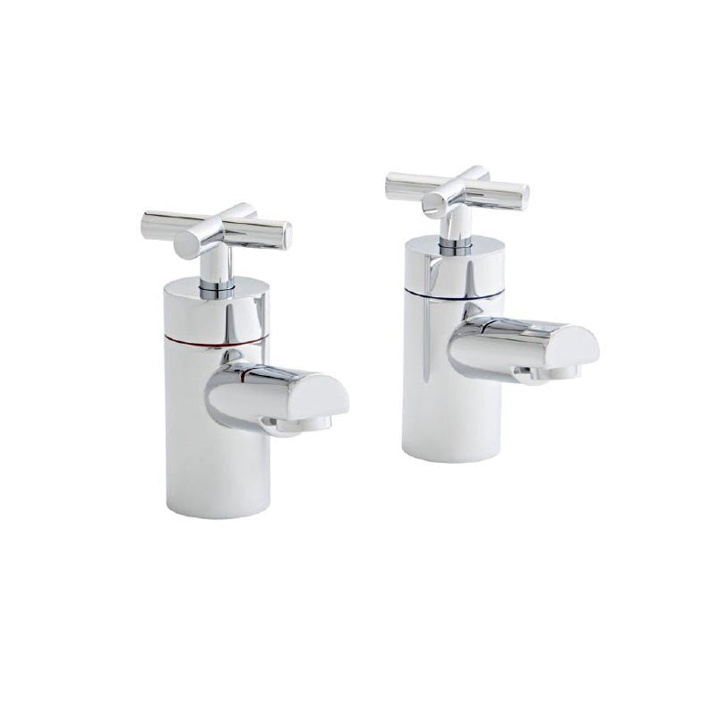Kartell Times Basin Pillar Taps - Pair Chrome