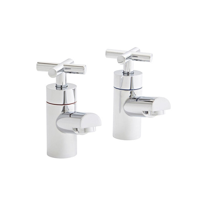 Kartell Times Bath Pillar Taps - Pair Chrome