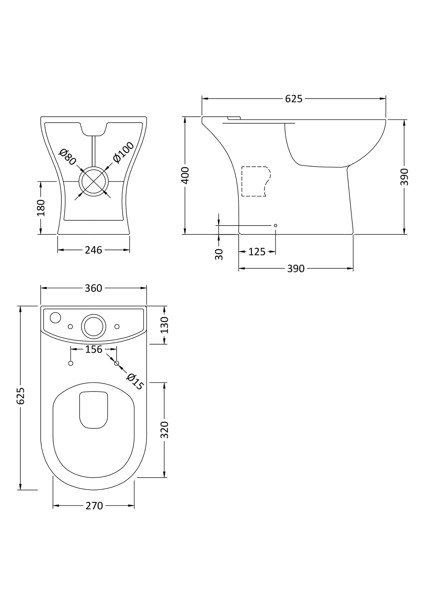 Nuie Lawton Compact Toilet & Basin Pedestal Pack
