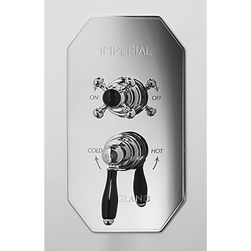 Imperial Cambridge Concealed thermostatic dual control valve - Victorian and Radcliffe Handles