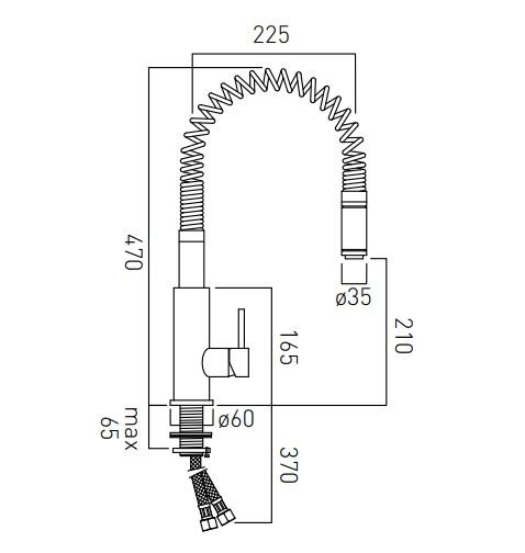 Vado Eli Mono Kitchen Sink Mixer