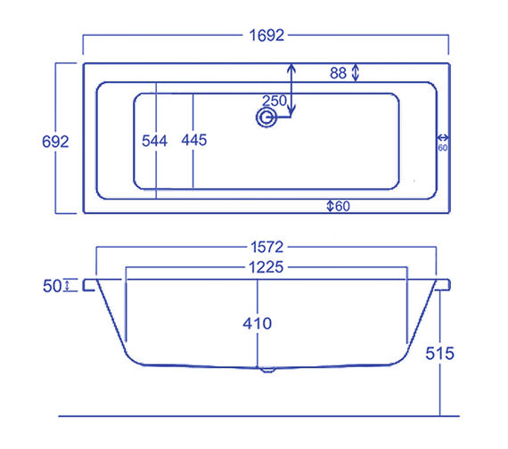 Carron Quantum 1700 x 700mm Double Ended Bath