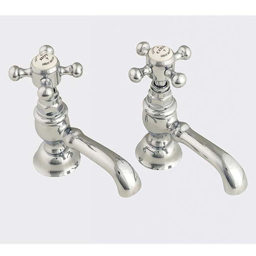 Silverdale Victorian Basin Pillar Taps (waste not included)