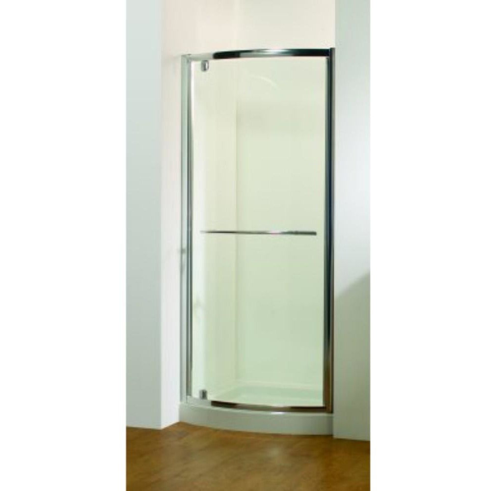 Kudos Original Classic Bowed Pivot Door - Chrome Frame