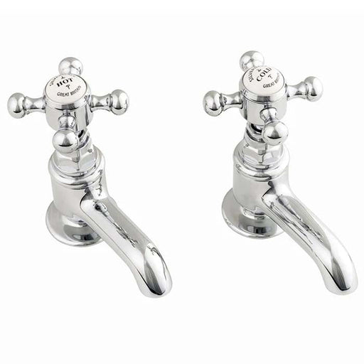 Silverdale Victorian Bath Pillar Taps (waste not included)
