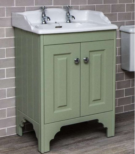 Silverdale Victorian 635mm Normandy Grey Painted Cabinet With Basin