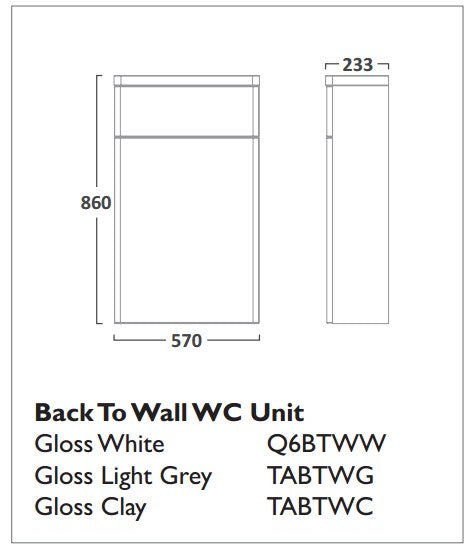 Tavistock Compass WC Unit and Worktop