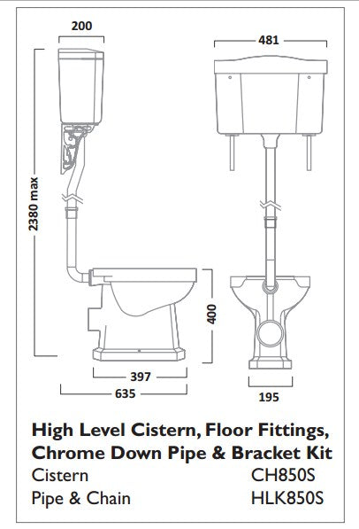 Tavistock Vitoria High Level WC