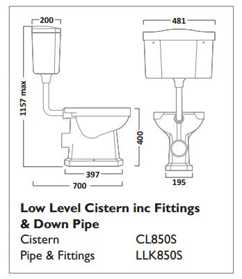 Tavistock Vitoria Low Level WC