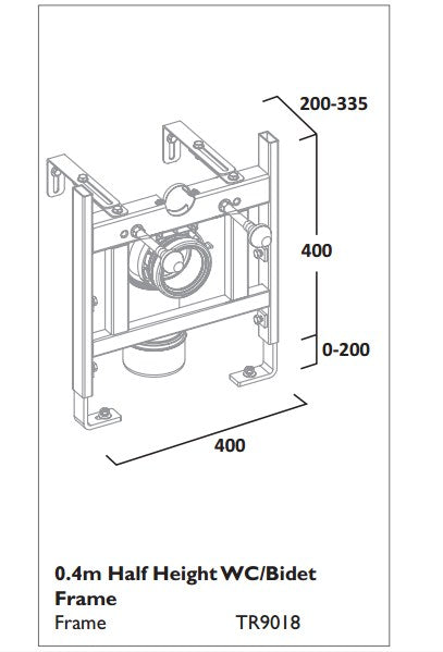 Tavistock WC Frame for Wall Hung WC / Bidet