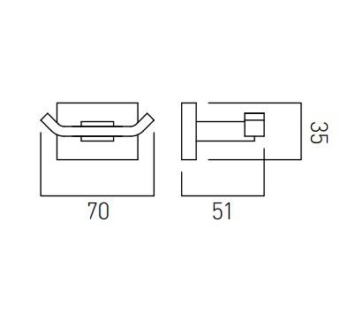 Vado Level Double Robe Hook Wall Mounted