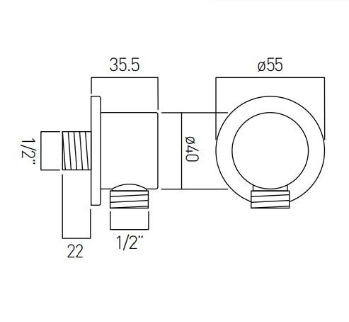 Vado Elements Wall Outlet