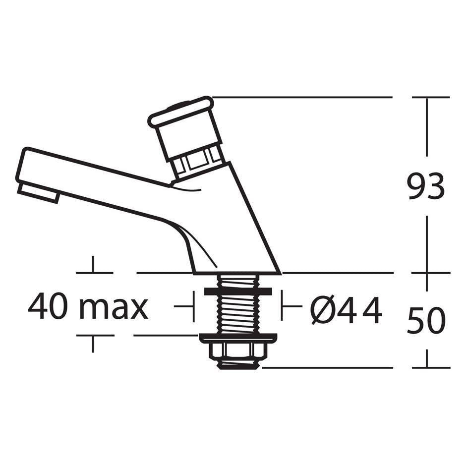 Armitage Shanks Sandringham 21 self closing pillar tap 1/2"