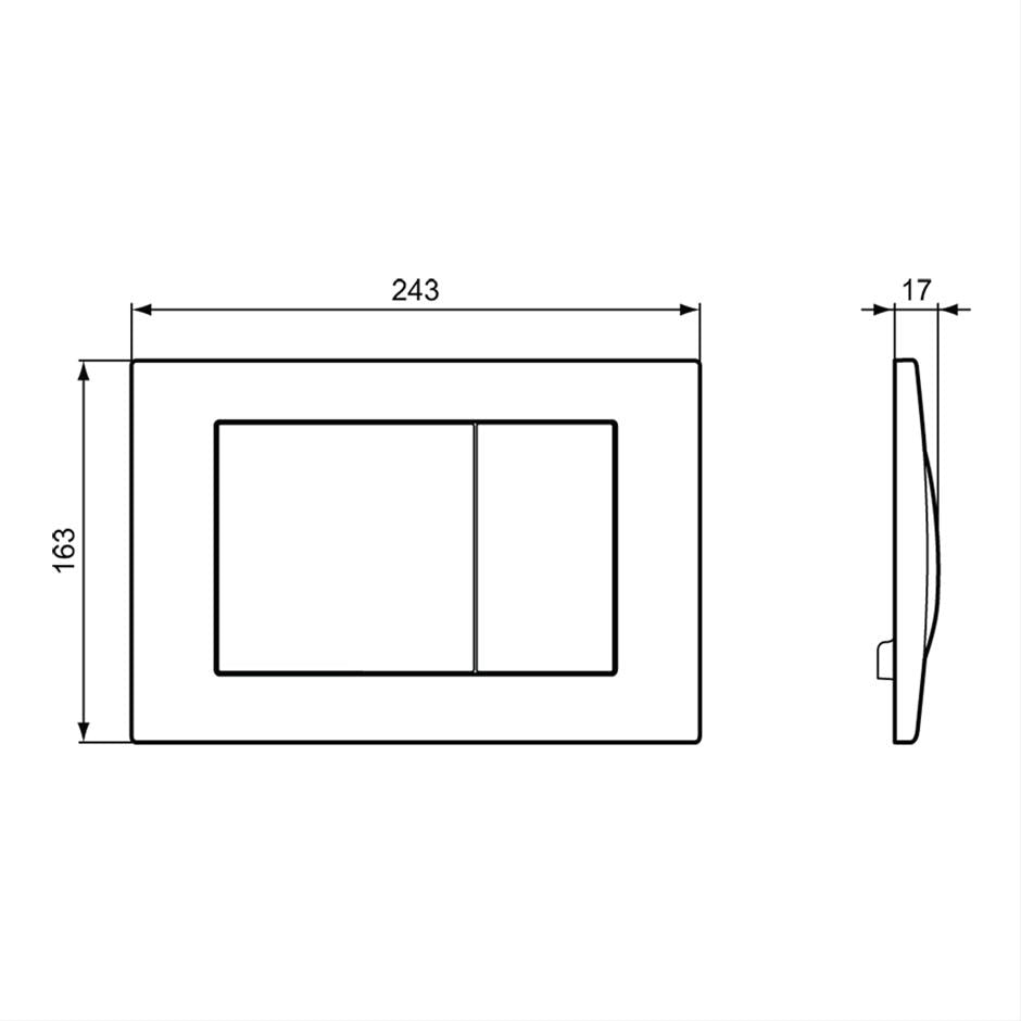 Armitage Shanks Septa Pro M1 mechanical metal dual flushplate