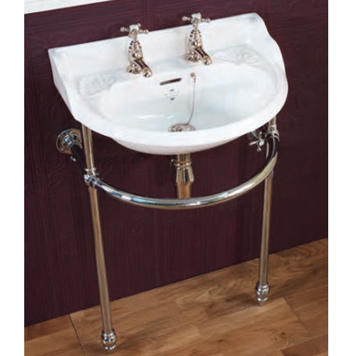 Silverdale Victorian Cloakroom Basin Stand - Chrome
