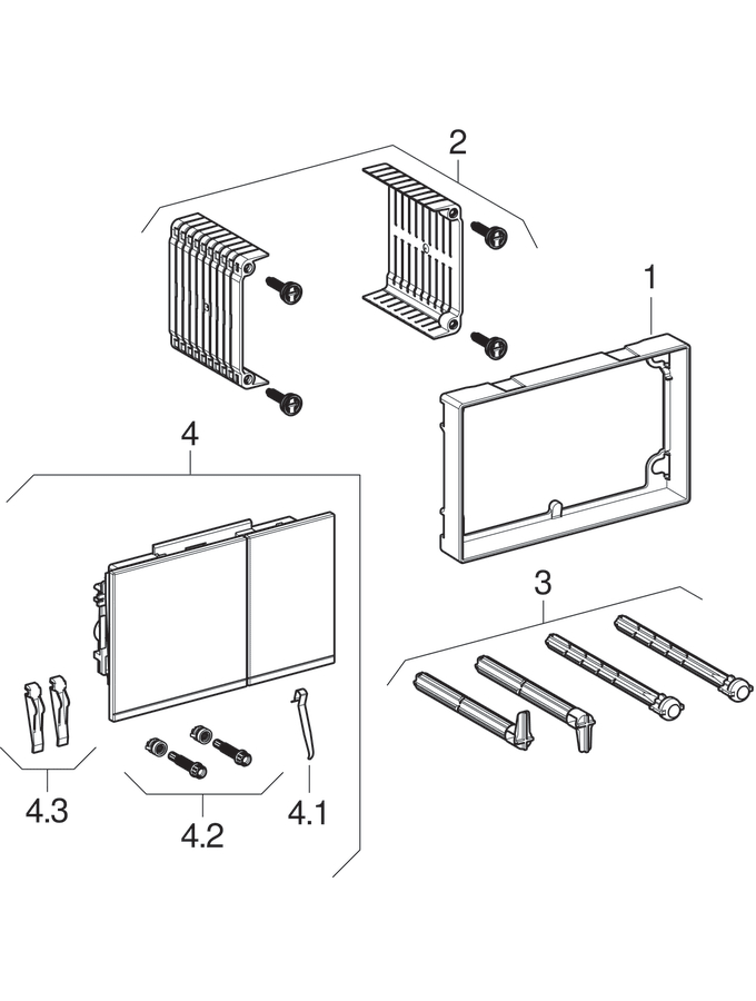 Geberit Omega60 Dual Flush Plate