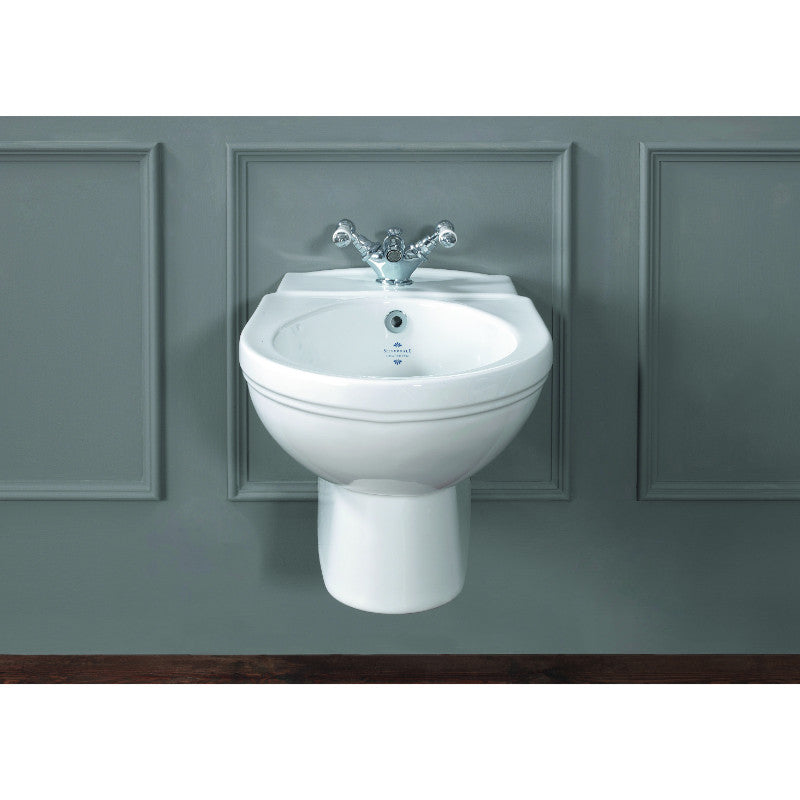 Silverdale Empire Wall Mounted Bidet - 1 Tap Hole